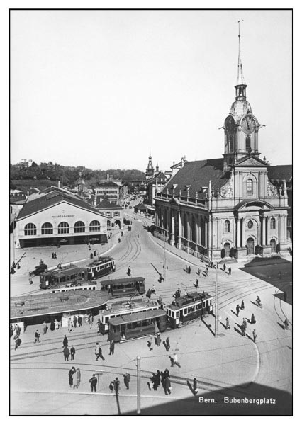 Berne SSB: Bubenbergplatz et Bollwerk peu après 1930